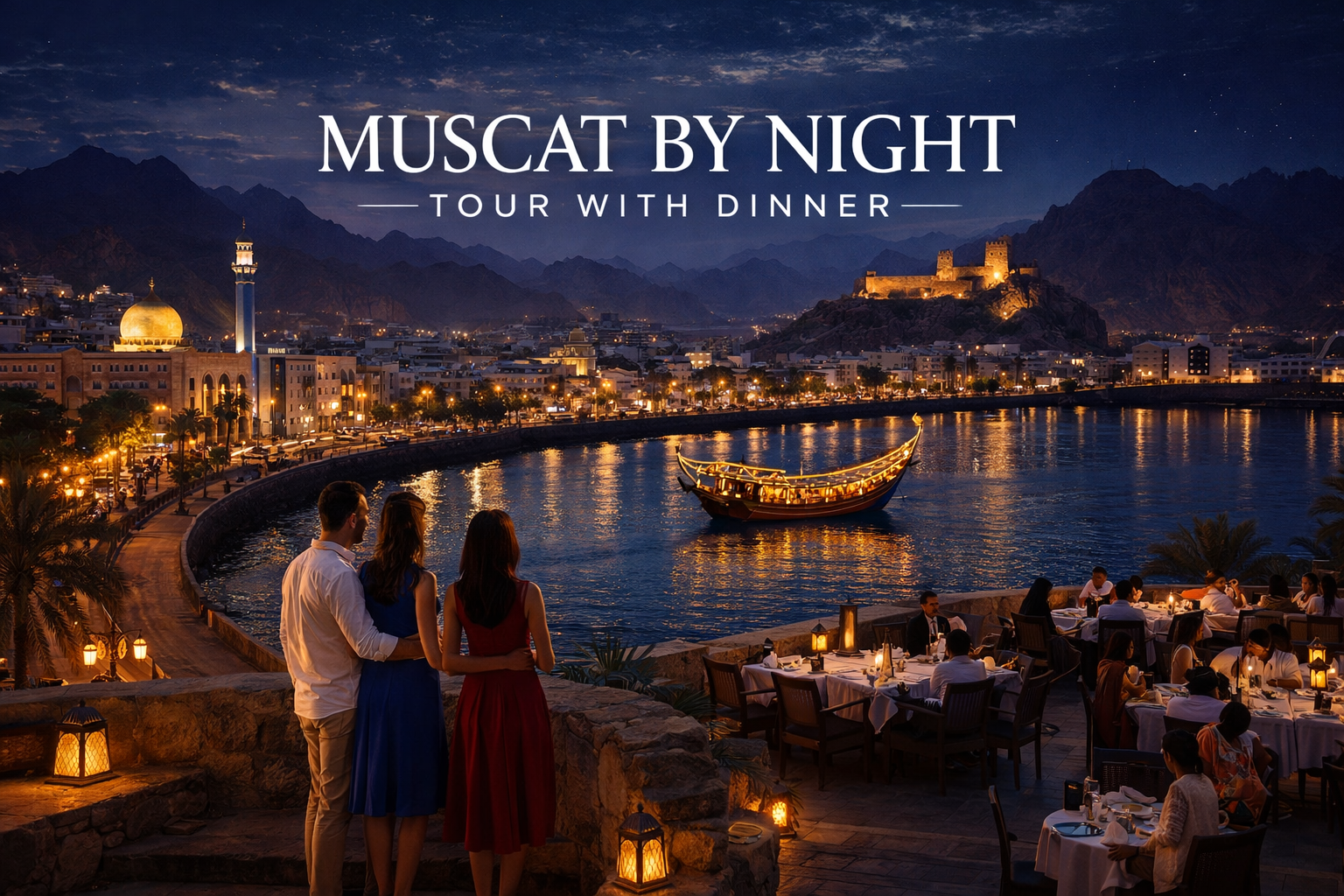 Muscat Night Lights & Dining Experience